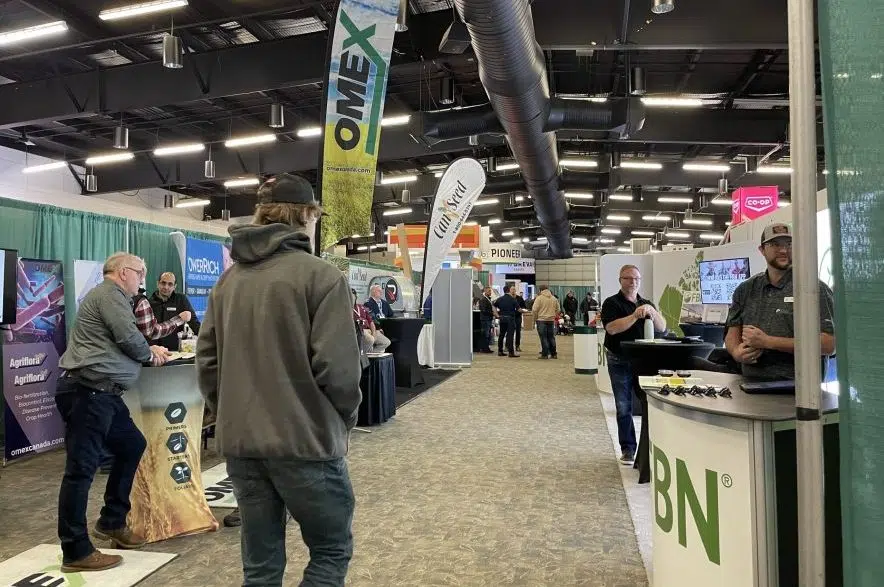 Fertilizer professionals prepared for questions at annual crop production show