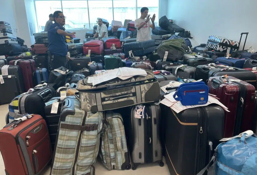Woman working to locate lost luggage weeks after flight