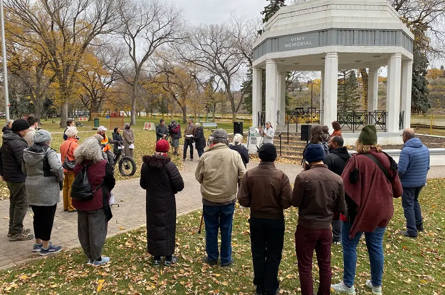 People gather to honour victims from Gaza conflict in Saskatoon