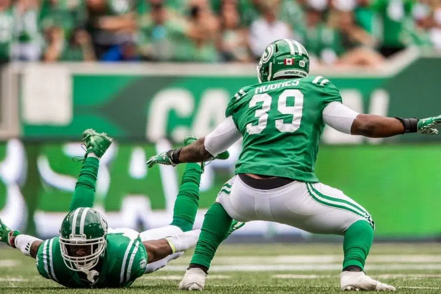 Winnipeg Blue Bombers' Kenbrell Thompkins (2) celebrates his yards