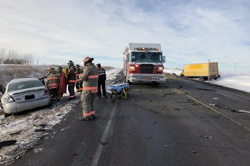 Hwy 5 closed after fatal crash between transport truck, car | 650 CKOM