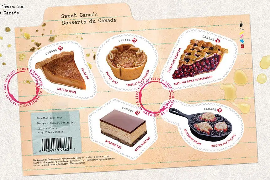 Canada's signature desserts featured on new stamps