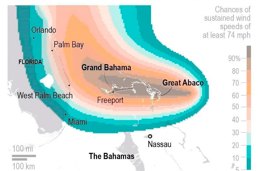 Dorian strikes Bahamas with record fury as Category 5 storm