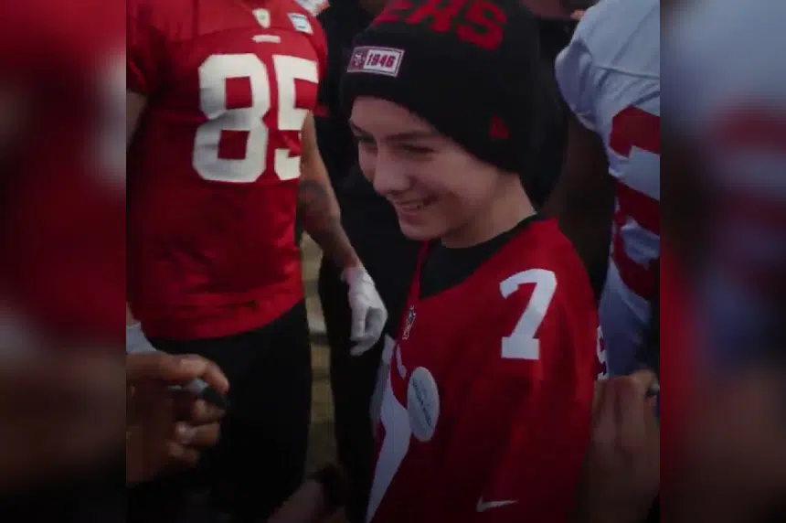 Regina boy’s dream comes true, meets 49ers before championship matchup