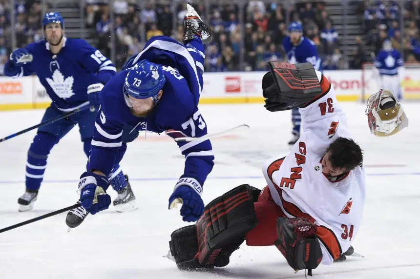 Carolina Hurricanes' emergency backup goalie beats Toronto Maple Leafs