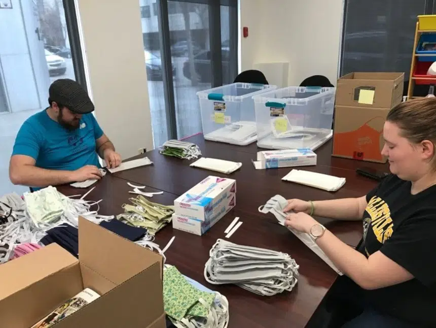 Saskatoon’s Open Door Society approaches goal of sewing 10,000 masks