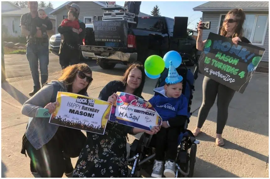 Saskatoon comes together for 4-year-old’s birthday parade