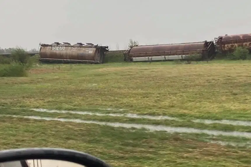 High winds knock train off tracks, cause damage southeast of P.A.