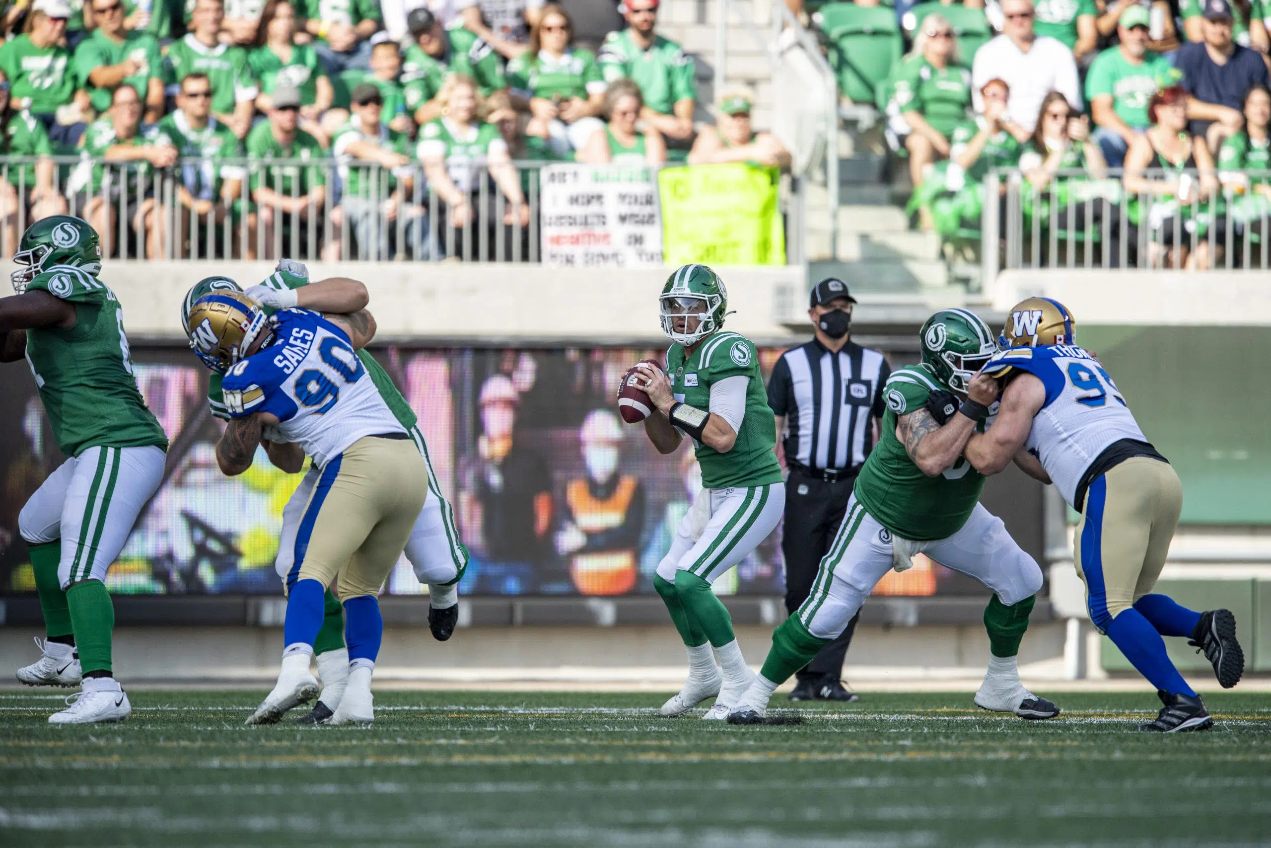 Winnipeg earns rare Labour Day Classic win, beats Riders 23-8