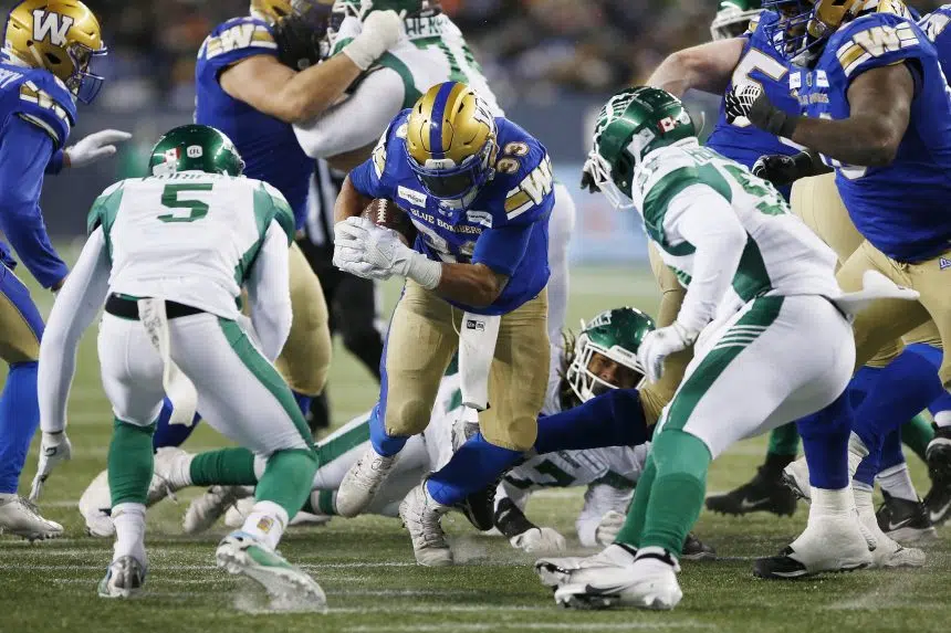 CFL playoffs: Bombers beat Roughriders on pass off goal post - Sports  Illustrated