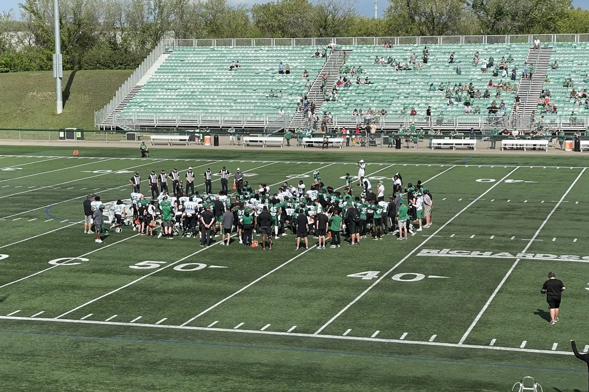 Green and White game closes out Rider training camp 980 CJME