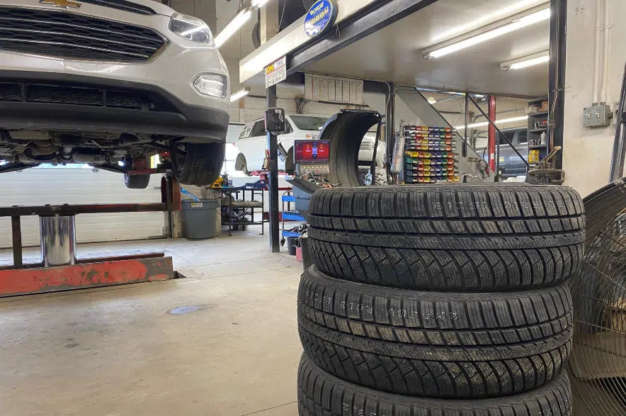 Sask. tire shops go full out to handle winter tire rush 650 CKOM