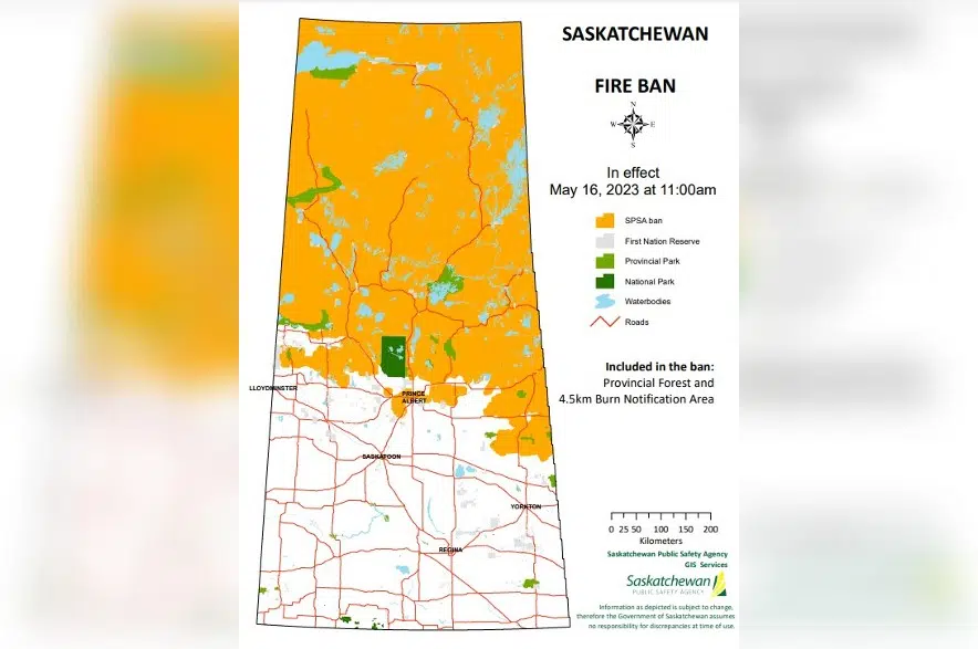 SPSA issues fire ban for areas north of Yellowhead Highway 980 CJME