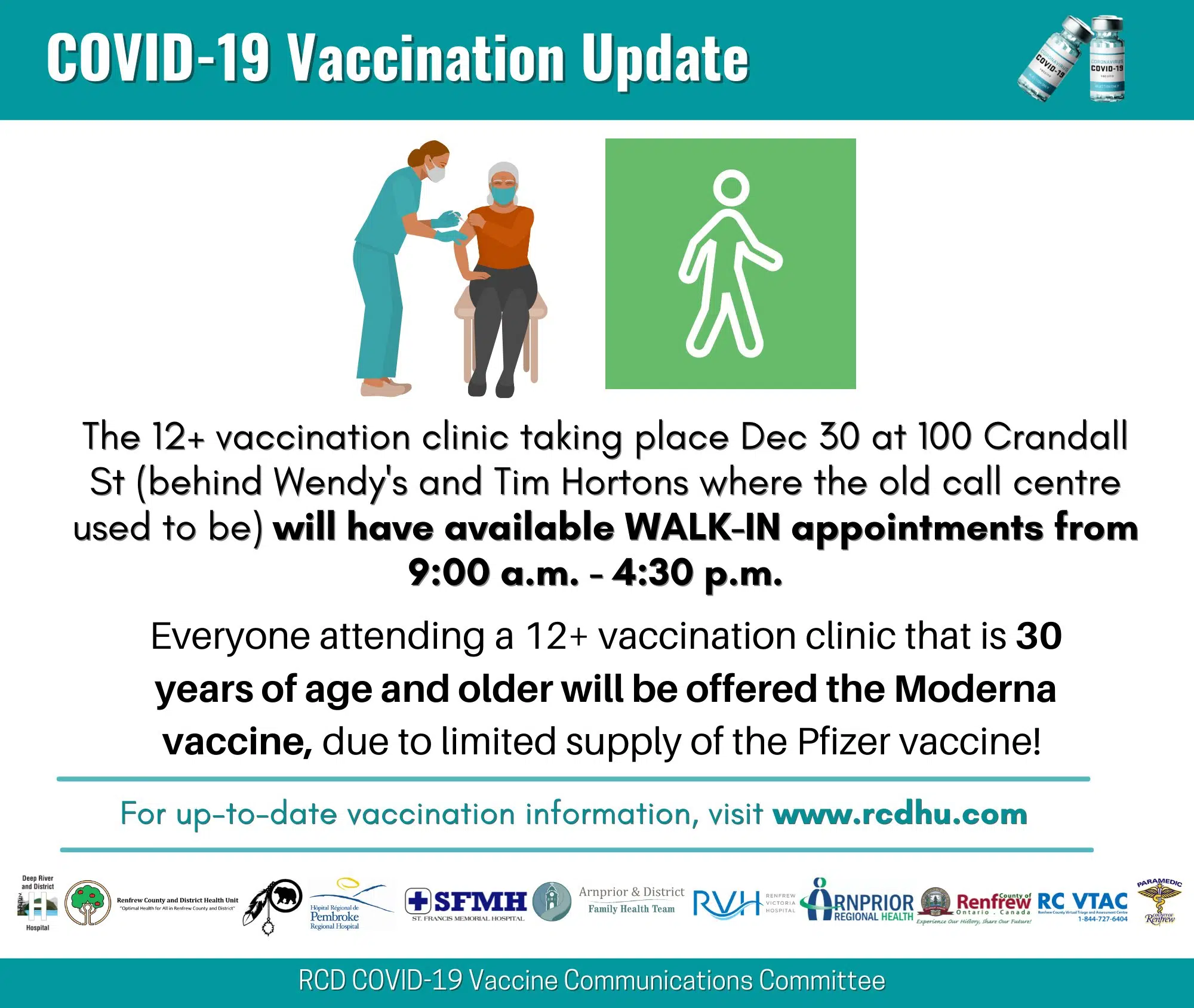 Walk In Appointments Available Today In Pembroke For COVID 19 Vaccine   Vax Info Dec 30 