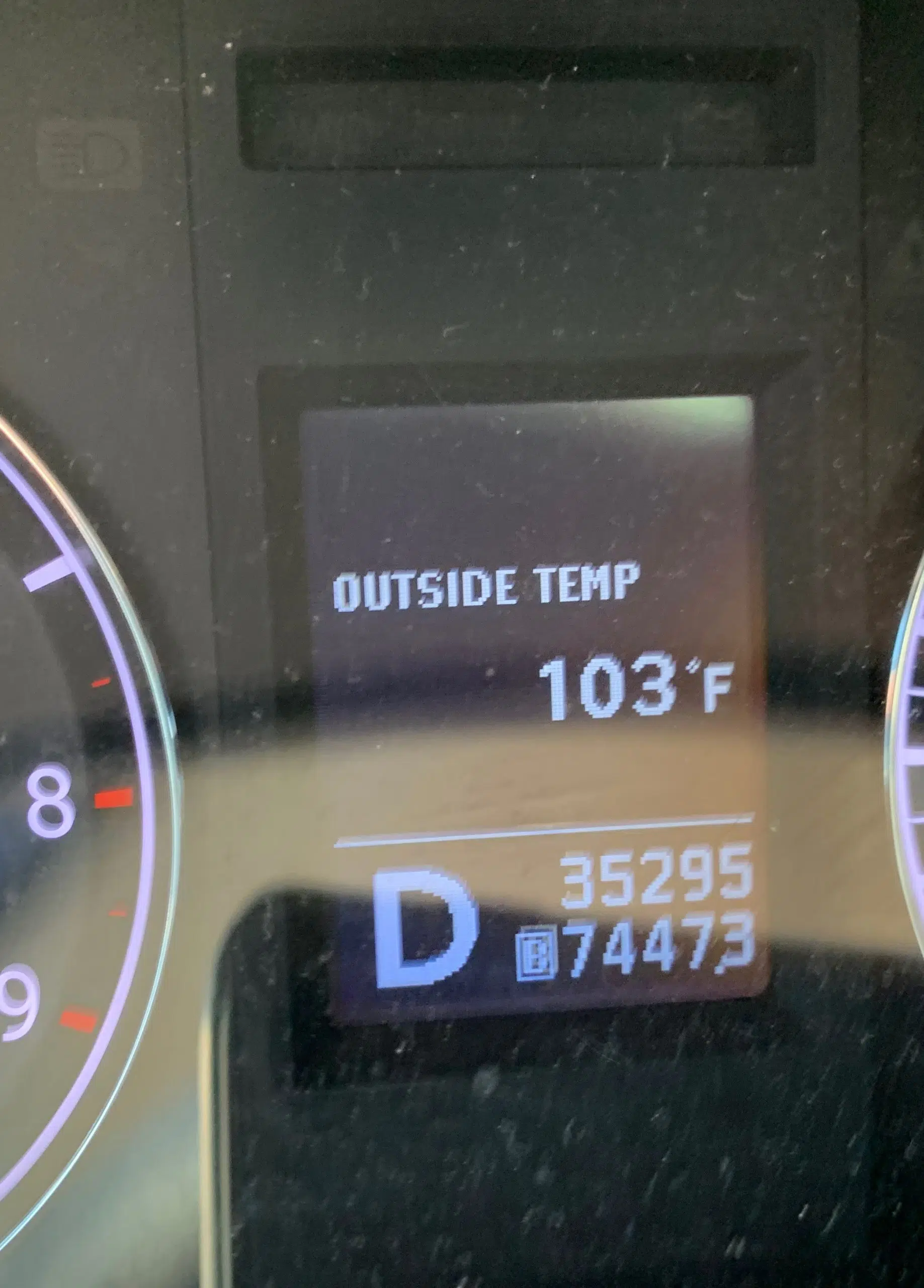 My Car says it’s 103 degrees!