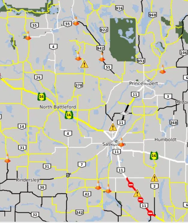 Sask Highway Conditions Map 6Am Highway Hotline Update! | Meadowlakenow