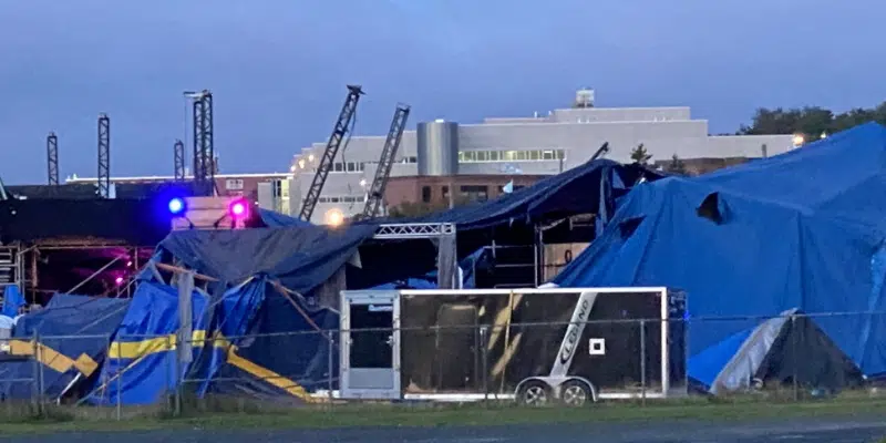 Performances Cancelled As Iceberg Alley Performance Tent Sustains   Iceberg Alley Tent Hurricane Damage 