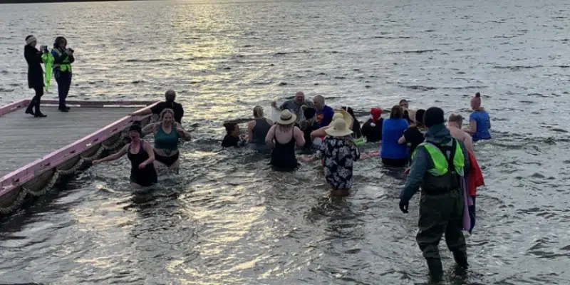 ALS Society Holds Polar Dip at Topsail Seashore Right now