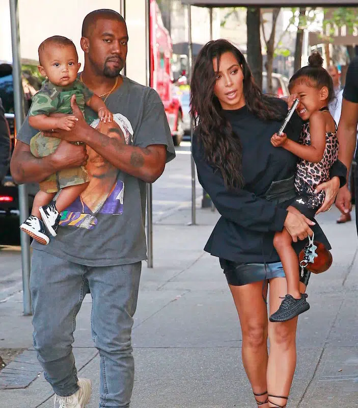 Kim Kardashian and Kanye West bring kids North and Saint West to Serendipity restaurant in New York City