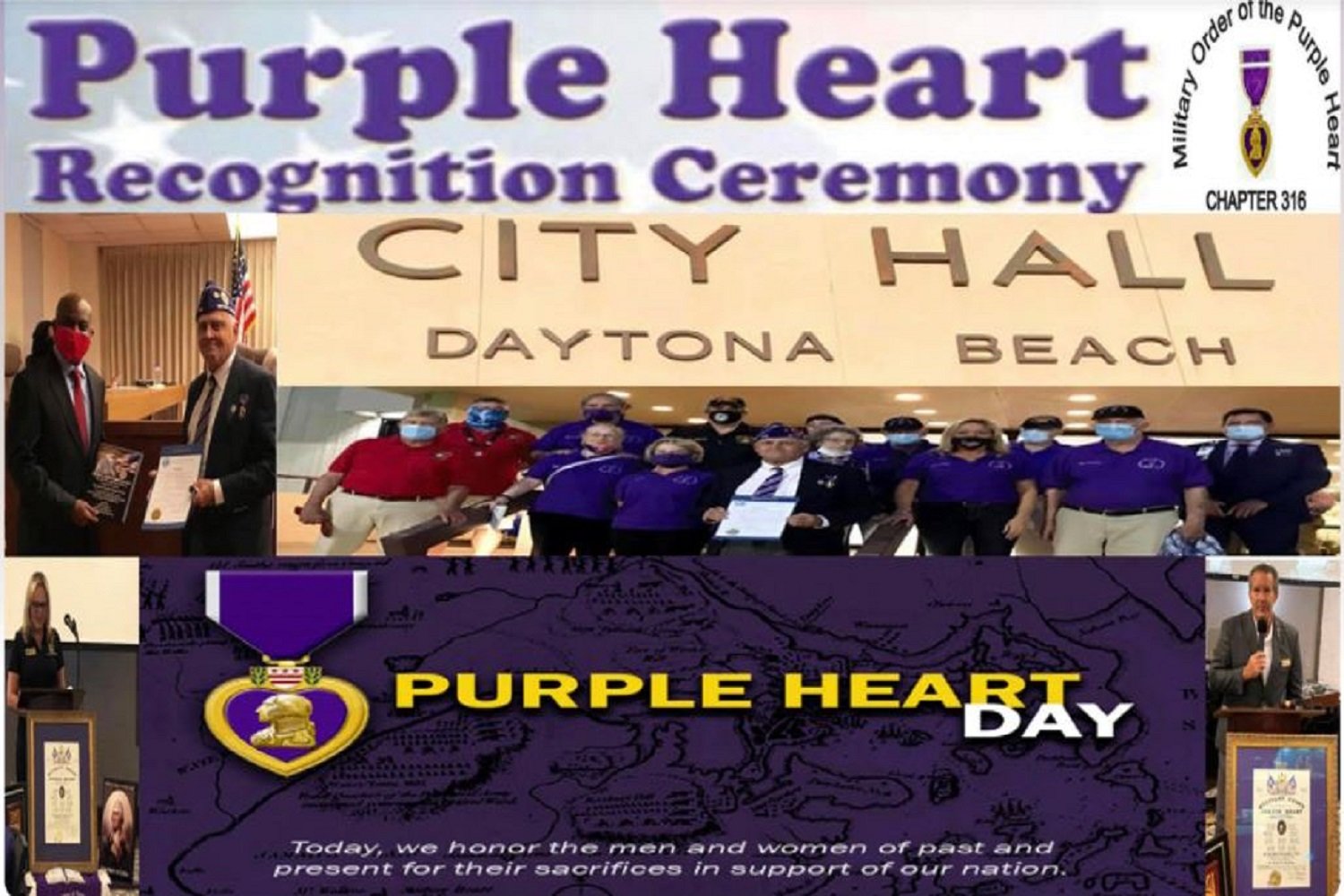 Daytona Beach To Celebrate National Purple Heart Day